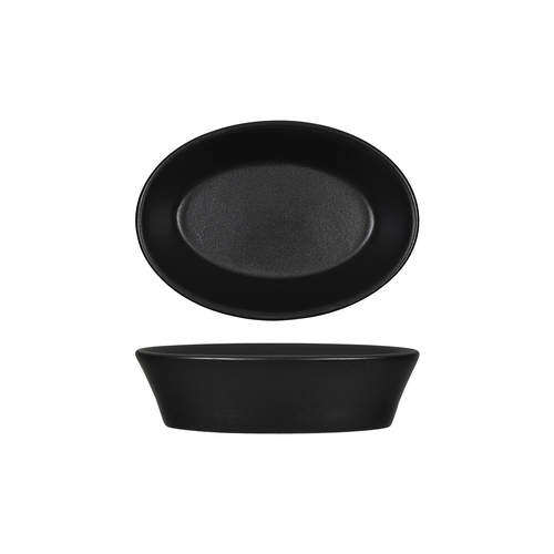 Tuxton China Inc DBK-100 Forge 10 fl. oz. Black Stackable Baking Dish - 1 Doz