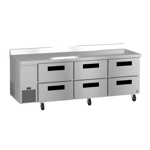 Hoshizaki WLR93B-D6 93" Wide 30 Cubic Foot Six Drawer Worktop Refrigerator