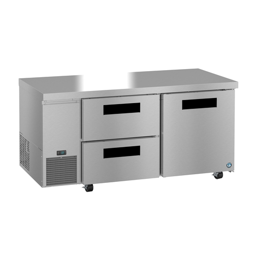 Hoshizaki ULR67B-D2 67" Wide Two Drawer One Door Undercounter Refrigerator