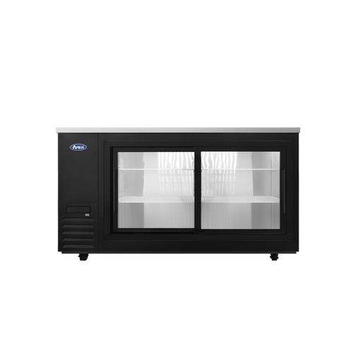 Atosa SBB69SGGRAUS2 69" Shallow Depth Back Bar Cooler With Sliding Glass Doors