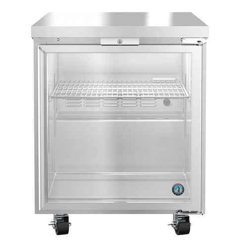Hoshizaki UF27B-GLP01 27" Wide Glass Door Low Profile Undercounter Freezer
