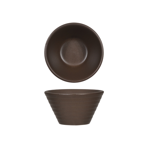 Tuxton China Inc VNB-080 Zion 7-3/4 oz. Matte Brown Porcelain Bouillon Cup - 2 Doz