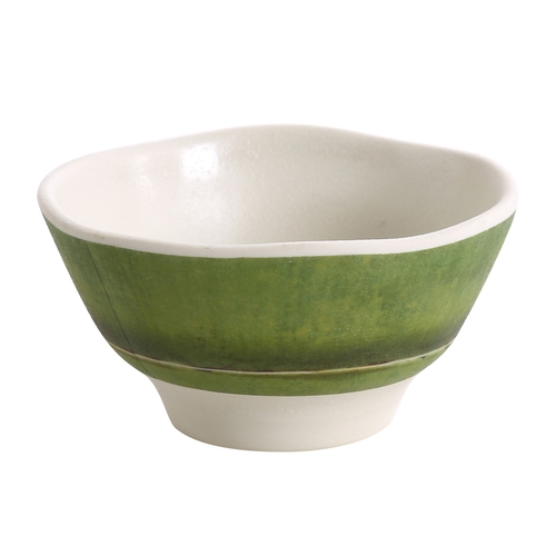 Yanco China BA-405 Bamboo Style Melamine 4.5" dia. 10 oz. Miso Soup Bowl- 4 Doz