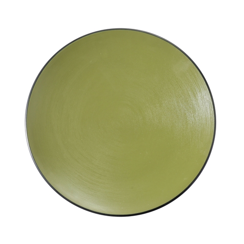 Yanco China BM-107GR Birmingham Green Melamine 7.5" dia. Plate - 4 Doz