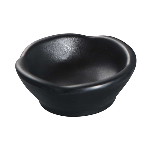 Yanco China BP-0003 Black Pearl 2.5 oz. Melamine Sauce Dish - 6 Doz