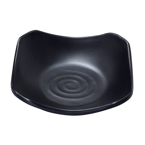 Yanco China BP-0105 Black Pearl Asian Style Melamine 6 oz. Square Dish - 4 Doz