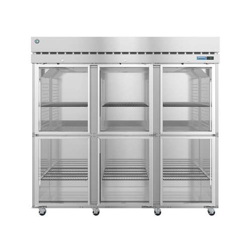 Hoshizaki R3A-HG 82.5" Wide Three Section Glass Door Reach-In Refrigerator