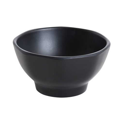 Yanco China BP-3104 Black Pearl Asian Style Melamine 10 oz. Miso Bowl - 4 Doz