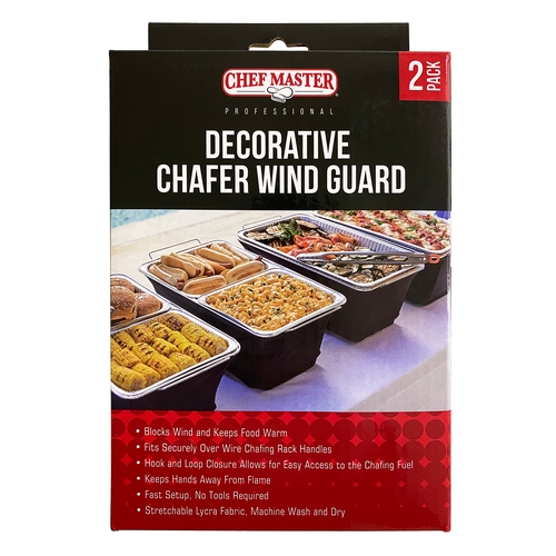 ChefMaster 90081 Decorative Fabric Chafer Wind Guard - 2 Per Pack