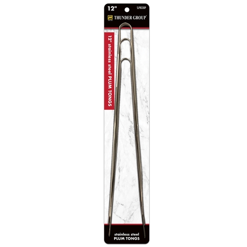 Thunder Group SLPB330P Stainless Steel 12" Plum Tong - Pack of 3