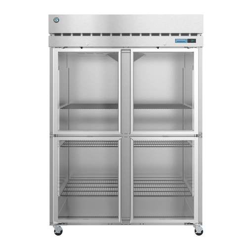 Hoshizaki R2A-HG 55" Wide Two Section Glass Door Reach-In Refrigerator
