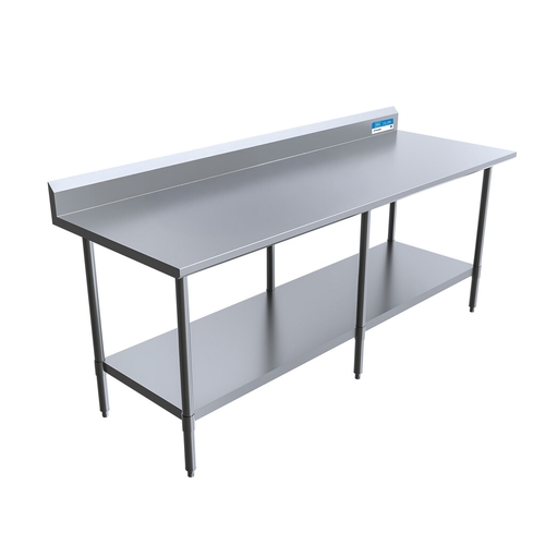 BK Resources SVTR5-8424 30"L x 24"W Stainless Steel Work Table Adjustable Undershelf