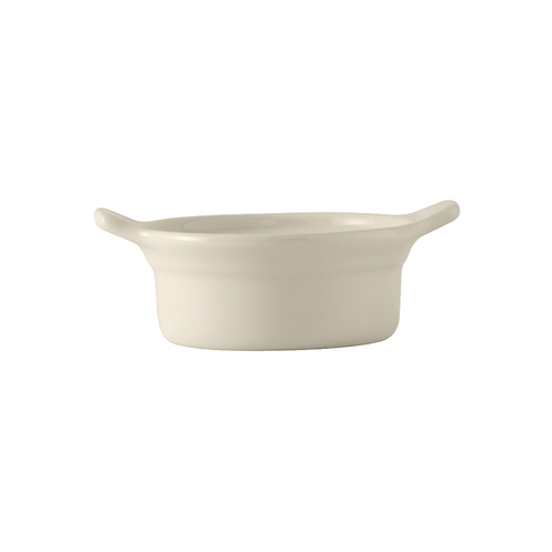 Tuxton China Inc BES-1004 10 oz American White/Eggshell Ceramic Casserole Dish - 1 Doz