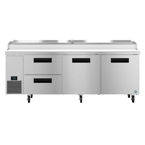 Hoshizaki PR93B-D2 93" Wide 12 Pan Pizza Prep Table With Two Drawers