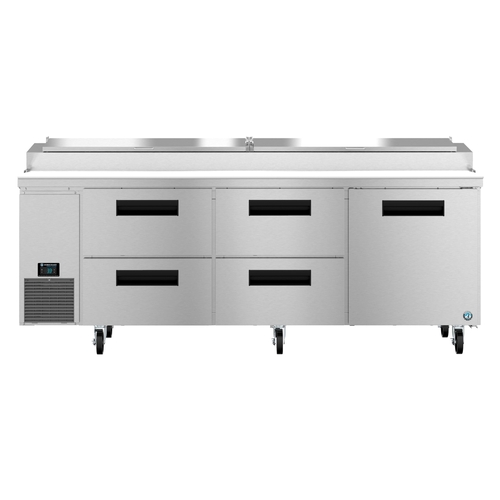 Hoshizaki PR93A-D4 93" Wide 12 Pan Pizza Prep Table With Four Drawers