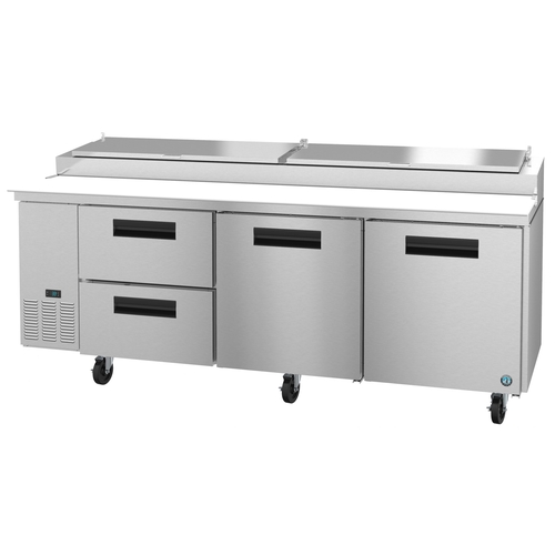 Hoshizaki PR93A-D2 93" Wide 12 Pan Pizza Prep Table With Two Drawers