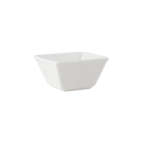 Tuxton China Inc ABU-040 Napa 8 oz. Pearl White Square Ceramic Bowl - 2 Doz 