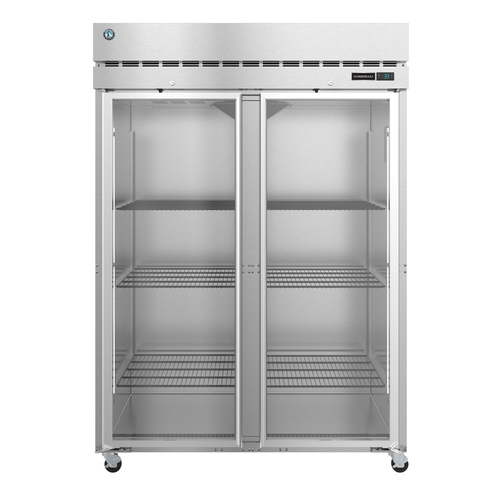 Hoshizaki F2A-FG 55" Wide Two Section Glass Door Reach-In Freezer