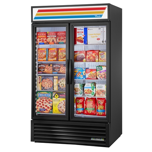 True GDM-43F-FLX-HC~TSL01 47" 2 Door Black Exterior Refrigerator/Freezer Merchandiser