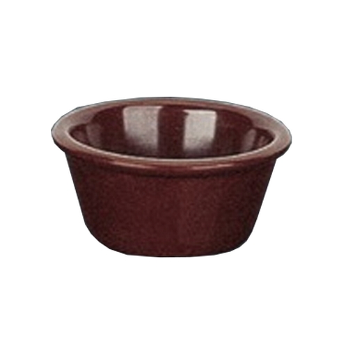 Yanco China NC-538C Nu-Classic Chocolate Melamine 4 oz. Smooth Ramekin - 6 Doz