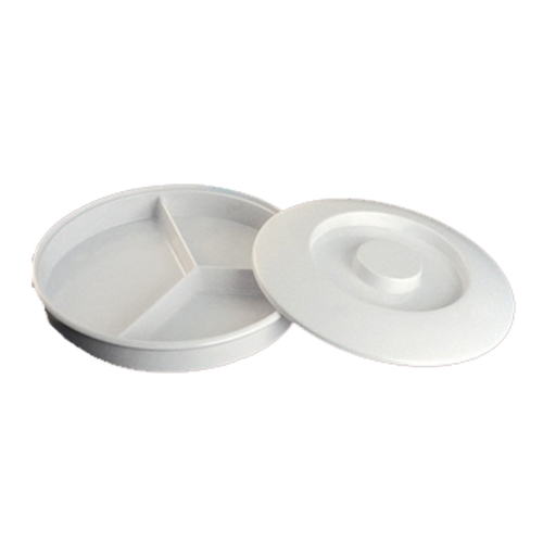 Yanco China NS-608-1W Nessico White Melamine 8.25" dia. Divided Deep Server- 1 Doz