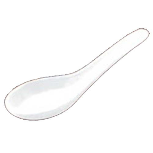 Yanco China NS-7003W Nessico White Melamine 5.5"L Soup Spoon - 10 Doz