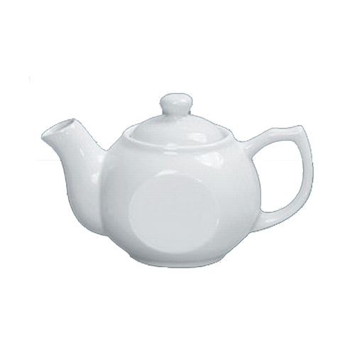 Yanco China TP-4 Accessories White Porcelain 10 oz. Teapot w/ Raised Lid