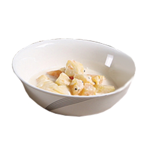 Yanco China UR-406 Urban Line Bone White Porcelain 12.5 oz. 6" dia. Nappie Bowl
