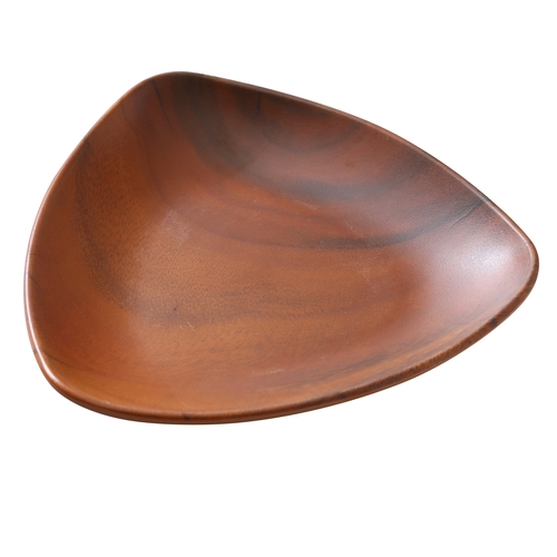 Yanco China WD-608 Wood Design Melamine 16 oz. Triangular Deep Plate - 4 Doz