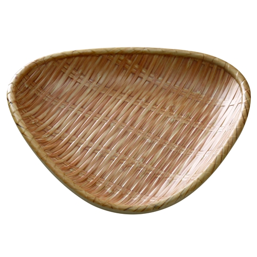 Yanco China WD-811 Bamboo Design Melamine 10.5" x 10.5" Deep Triangular Plate