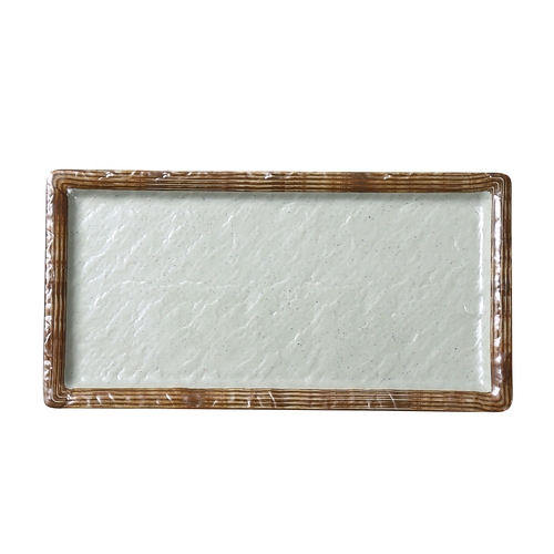 Yanco China YO-3011 Yoto Matte Green Melamine 11" x 5.5" Deep Sushi Plate