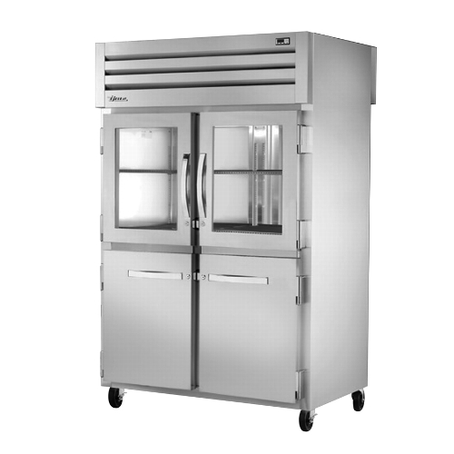True STR2RPT-2HG/2HS-2S-HC Spec Series 53" Two-Section Pass-Thru Refrigerator