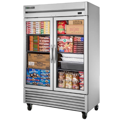 True T-49FG-HC~FGD01 49 Cu.Ft Two-Section Glass Door Reach-In Freezer