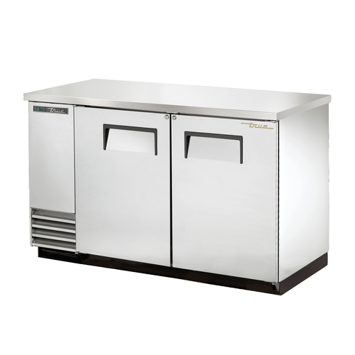 True TBB-2-S-HC 59" Two-Section Back Bar Cooler w/ Stainless Steel Exterior