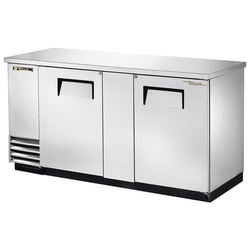 True TBB-3-S-HC 69" Two-Section Back Bar Cooler w/ Stainless Steel Exterior