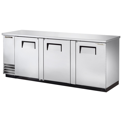 True TBB-4-S-HC 90" Three-Section Backbar Cooler w/ Stainless Steel Exterior