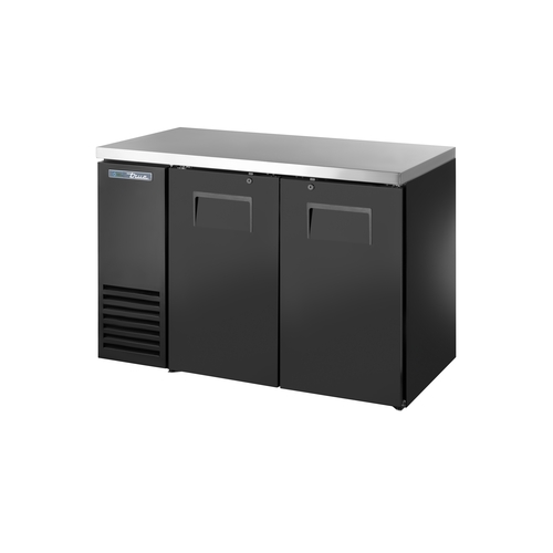 True TBB24-48-2S-Z1-SFT-B-1 48" Two-Section Black Coated Reach-In Back Bar Cooler