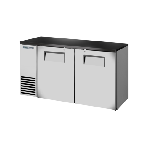 True TBB24-60-2S-Z1-BST-S-1 60" Two-Section Stainless Steel Reach-In Back Bar Cooler