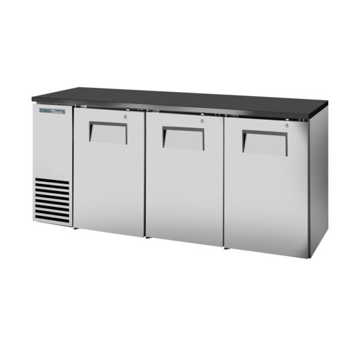 True TBB24-72-3S-Z1-BST-S-1 72" Three-Section Stainless Steel Exterior Back Bar Cooler