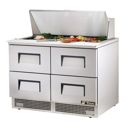 True TFP-48-18M-D-4 48" Refrigerated 18 Pan Sandwich/Salad Table w/ 4 Drawers 