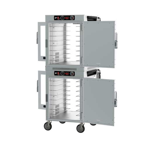 Metro HBCW16-ASPC-M 16 Pan Mobile Pass-Thru Insulated Heated Holding Cabinet