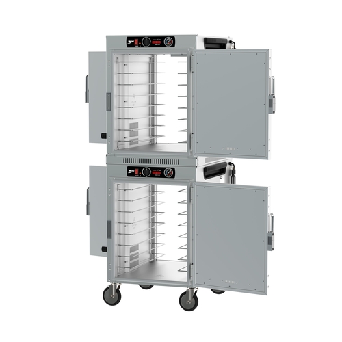 Metro HBCW16-ASPS-M 16 Pan Mobile Pass-Thru Insulated Heated Holding Cabinet