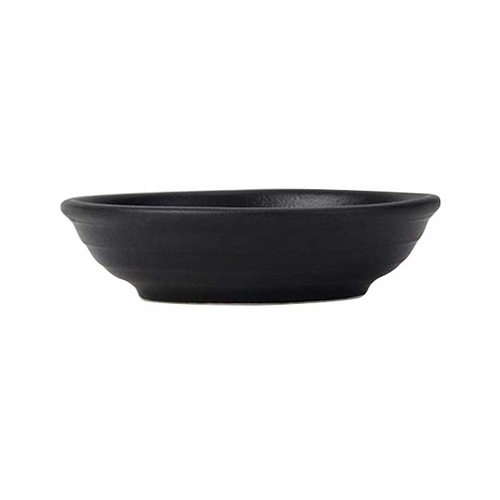 Tuxton China Inc VBD-041 Zion 3-1/2 oz. Matte Black Porcelain Fruit Dish