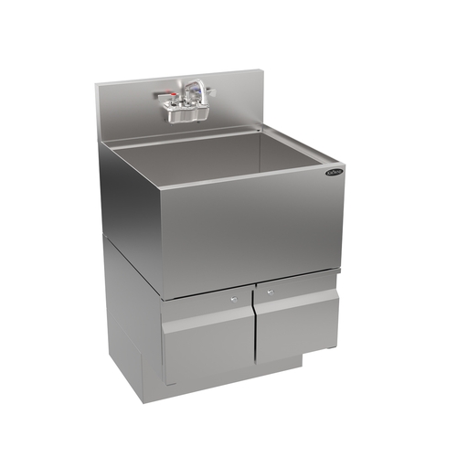 Krowne AL24-24 24" Wide Underbar Ice Bin With Quick Release Faucet