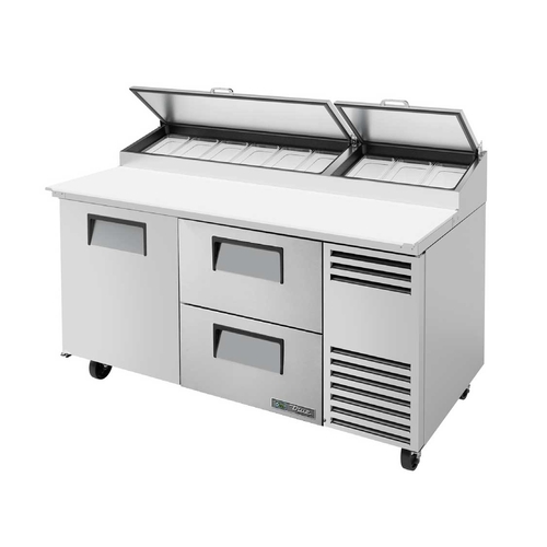 True TPP-AT-67D-2-HC 67" Refrigerated Pizza Prep Unit w/ 2 Drawers