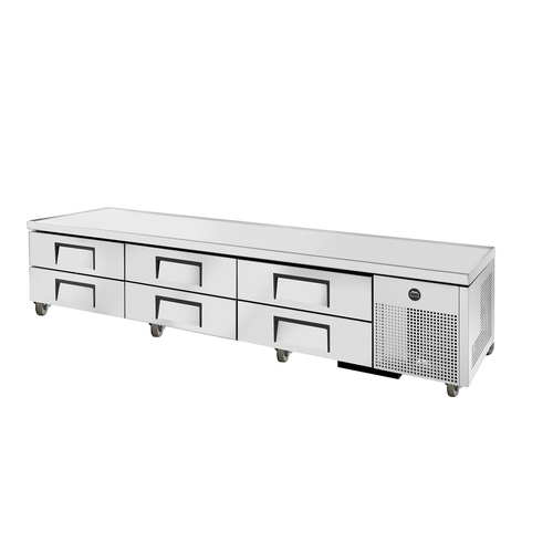 True TRCB-110-HC 110" Stainless Steel (6) Drawer Refrigerated Chef Base