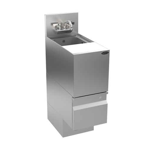 Krowne AL24-MC12 12" Wide Underbar Speed Station With Dump Sink