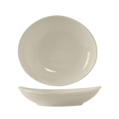 Tuxton China Inc BEB-105J 10-1/2 oz. Ceramic American White/Eggshell Oval Bowl