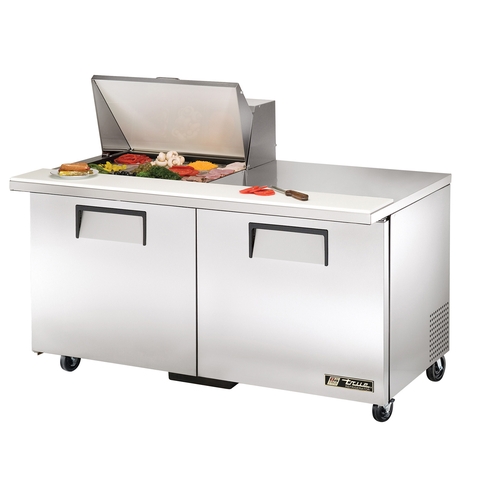 True TSSU-60-12M-B-HC 60" Refrigerated 12 Pan Mega Top Sandwich Prep Table