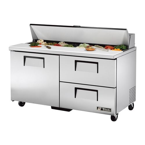 True TSSU-60-16D-2-HC 60" Refrigerated 16 Pan Sandwich/Salad Prep Table